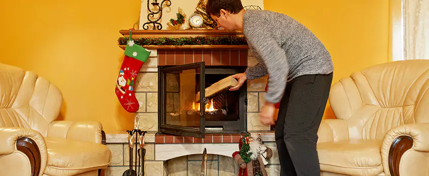 Rusted Metal Fireplace Restoration in Bixby, Oklahoma